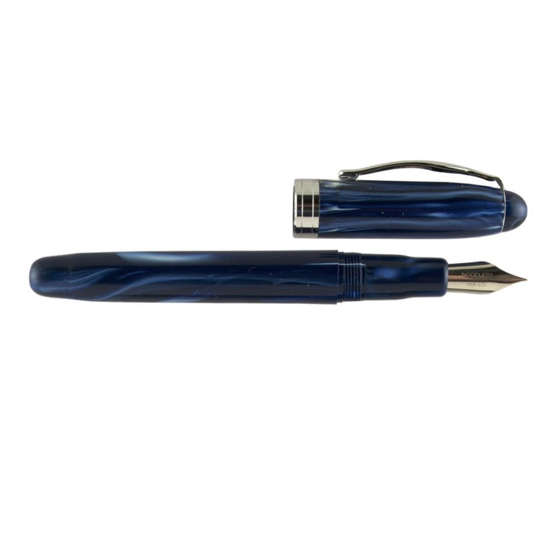 Luxury Brands Noodler's Ahab Flex Nib Fountain Pen Lapis Medieval  Blue and Black  Fine Nib (15027)